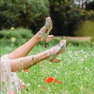 Lotta From Stockholm Silver Crossover Clogs Sz 40